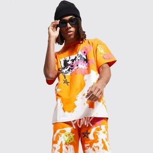 Oversized Extended Neck Tie Dye T-shirt
